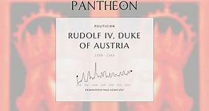 Rudolf IV, Duke of Austria Biography - Duke of Austria (1358–1365)