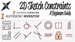 2D Sketch Constraints, A Beginners Guide | Inventor & Fusion 360