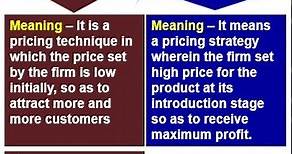 Difference Between Penetration Pricing And Skimming Pricing