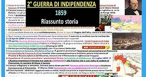 ☑️ La seconda guerra di indipendenza 1859, Cavour, Riassunto facile Storia