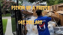 Refrigerator Removal in fort worth Texas only $45 dollars #Refrigerator #Fridge #junkremovaldfw