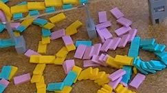 some clever domino tricks made with just 4 colors! that last one though🤯😍 shoutout to bpdoles, EQ8, 5MadMovieMakers, midobo, TrioDominoBuilders, That YouTube Family, and Bella Friedman for making these super cool screenlink clips using my new H5 Domino Creations Disney Set! #H5dominocreations #H5dominocommunity #Disney #Disney100 #SpinMasterGames #SpinMaster #dominoes #dominotricks #chainreaction #stem #kineticart | Hevesh5
