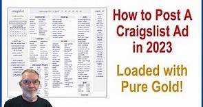 How to Post on Craigslist in 2022 & 2023 (Powerful Tutorial For Business or Personal)