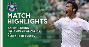 Felix Auger Aliassime vs Alexander Zverev | Fourth Round Highlights | Wimbledon 2021