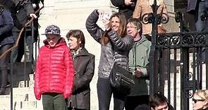 EXCLUSIVE - Charisma Carpenter and son Donovan Hardy at Sacre Coeur in Paris