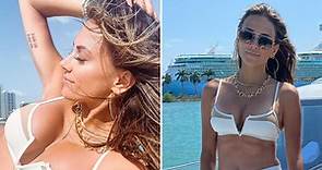 Jana Kramer bares major cleavage in tiny bikini after undergoing plastic surgery