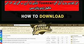 How To Download Torrent From Kickass Without Creating Account | Urdu/Hindi