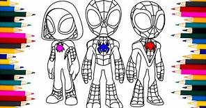 Spider-man Coloring Pages - 3 Versions of Spiderman - Miles Morales Coloring Pages