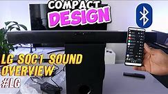 LG SQC1 2.1 Ch 160W Soundbar With Wireless Subwoofer Overview| Setup With Phone Audio Demonstration!