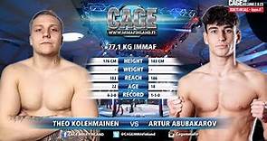 CAGE 58: Kolehmainen vs Abubakarov (Complete MMA Fight)