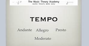 Music Theory Lesson Tempo