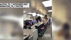 Viral video shows Waffle House employee deflecting chair in fight