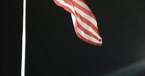 American Flag Waving at Night @ the Augusta Regional Airport (Bush Field) Augusta Georgia (2 of 2)