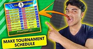 How to make cricket tournament schedule Graphics | create Cricket schedule and fixtures