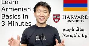 Learn Armenian (Basics in 3 Minutes)