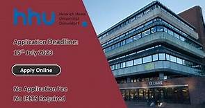 Heinrich Heine University Düsseldorf | Application Requirements | Deadline | No IELTS | Free Apply