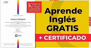 ✅ Curso GRATIS para APRENDER INGLES con Certificado | King's College de Londres
