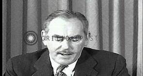 Dean Acheson, Secretary of State delivers a speech during Korea war Washington DC...HD Stock Footage