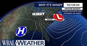 WRAL Weather Alert Day: Tuesday brings winds up to 45 mph, power outages possible