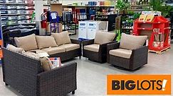 BIG LOTS SHOP WITH ME PATIO FURNITURE ARMCHAIRS SOFAS OUTDOOR DECOR SHOPPING STORE WALK THROUGH