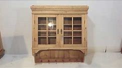 Large Antique Pine, Glazed, Wall Cabinet for sale - Pinefinders Old Pine Furniture Warehouse