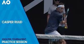 Casper Ruud Practice Session | Australian Open 2024