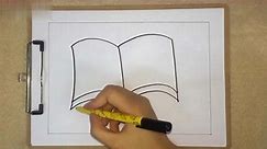 书怎么画？怎样画出一本翻开的书，一起来学习一下吧