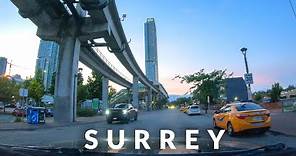 Surrey Downtown Drive 4K - British Columbia, Canada