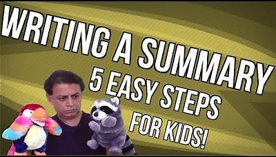 Writing a Summary - 5 EASY steps for kids!