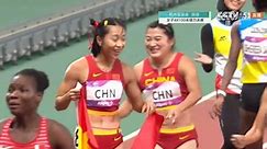 一路领先！杭州亚运会女子4×100米接力决赛，中国队43秒39夺金