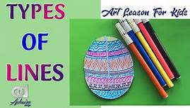 Types of Lines Art Lesson for Art Students | Art education | How to draw different types of lines