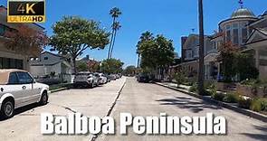 Newport Beach California - Balboa Peninsula - 4K Driving Tour