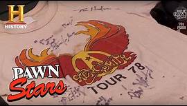 Best of Pawn Stars: Ray Tabano's Own Vintage Aerosmith Tour Tees | History