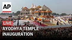 Ayodhya LIVE: Inauguration of the temple for the Hindu god Ram in India