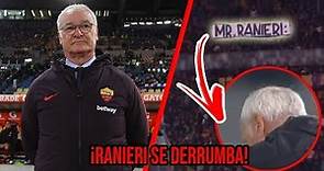Ranieri SE CAE A PEDAZOS a medio partido por una Pancarta