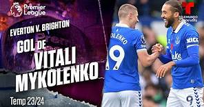 Goal Vitali Mykolenko - Everton v. Brighton 23-24 | Premier League | Telemundo Deportes