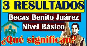 🤑🥳3 RESULTADOS Y ¿QUE SIGNIFICAN? Becas Benito Juárez Nivel Básico🤑🥳