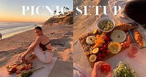how to set up the perfect picnic /beach picnic