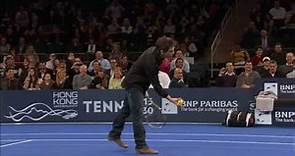 Ben Stiller OWNED by a young girl in tennis (BNP Paribas Showdown 2013)
