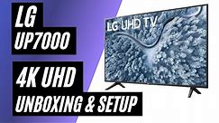 LG UP7000 Series LED 4K UHD TV Unboxing & Setup