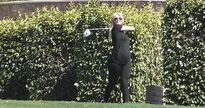 Pregnant Elin Nordegren plays golf with new boyfriend