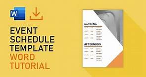 Event Schedule Template: Triangular Architecture | Microsoft Word Tutorial [FREE DOWNLOAD]