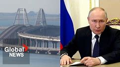 Crimea bridge attack: Putin says Russia will respond to "terrorist act" in Kerch Strait