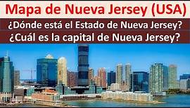 Mapa de Nueva Jersey Estados Unidos. Capital de Nueva Jersey Donde esta Nueva Jersey. New Jersey map