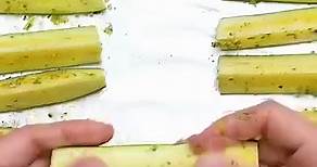 Recipe here: https://therecipecritic.com/roasted-parmesan-garlic-zucchini-spears/ Quick and easy zucchini spears coated in parmesan and garlic and roasted in the oven to perfection. | Tried and True Recipes