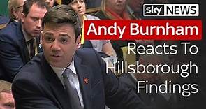 Andy Burnham Responds To Hillsborough Findings