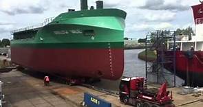 Arklow Vale, foreship transported outside.