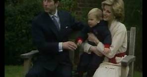 Prince Charles and Princess Diana with a young Prince William