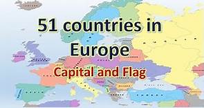 List of European Countries with Capital and Flag || Countries of Europe | Europe Continent Countries