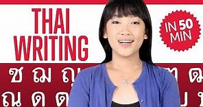 Learn ALL Thai Alphabet in 50 minutes/hour - How to Write and Read Thai
